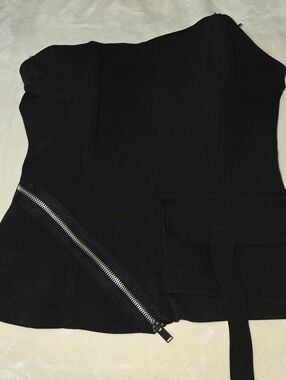Sleek Zara black tube corset top